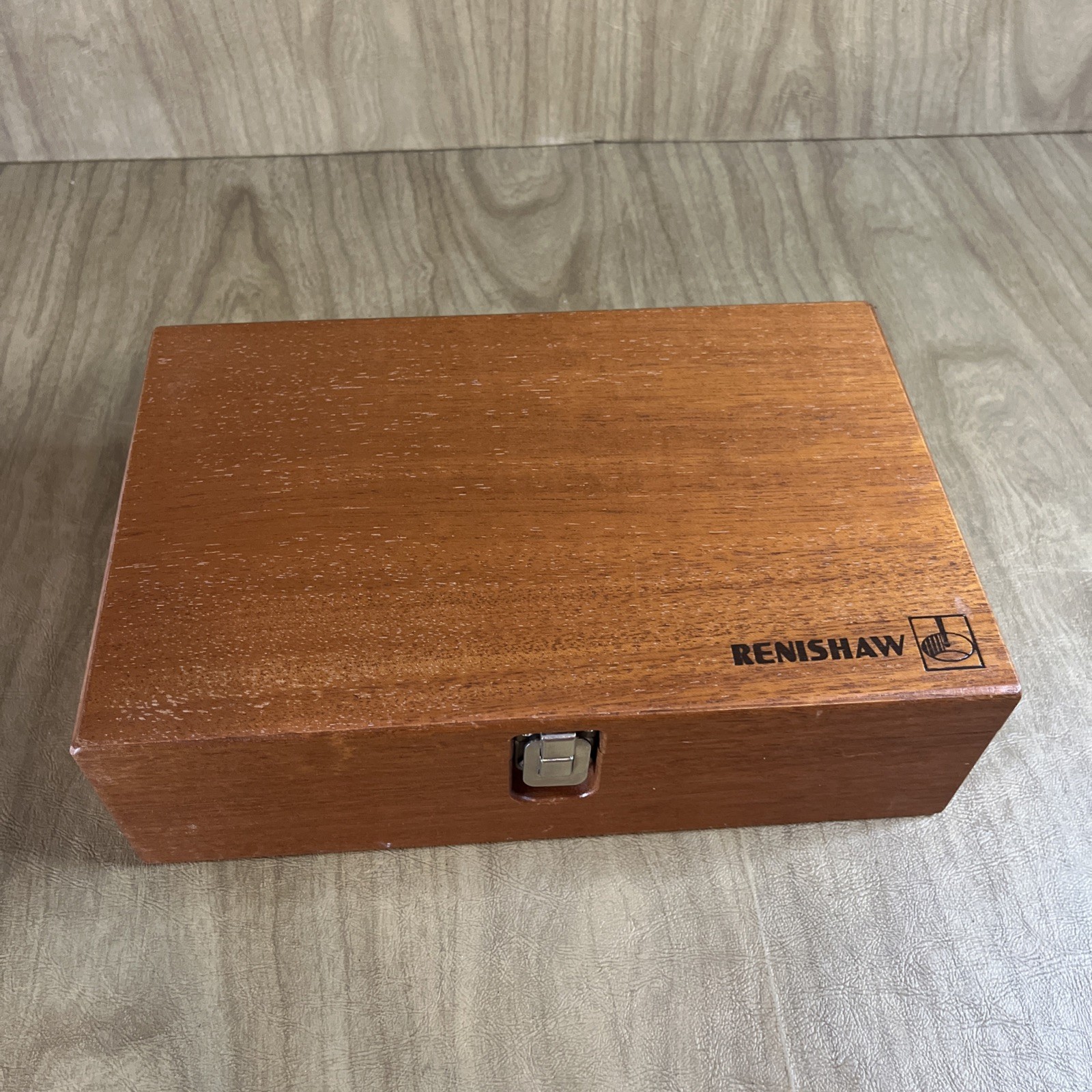Renishaw Wood Storage Box Case Only W Foam Insert Hinged 7x11”