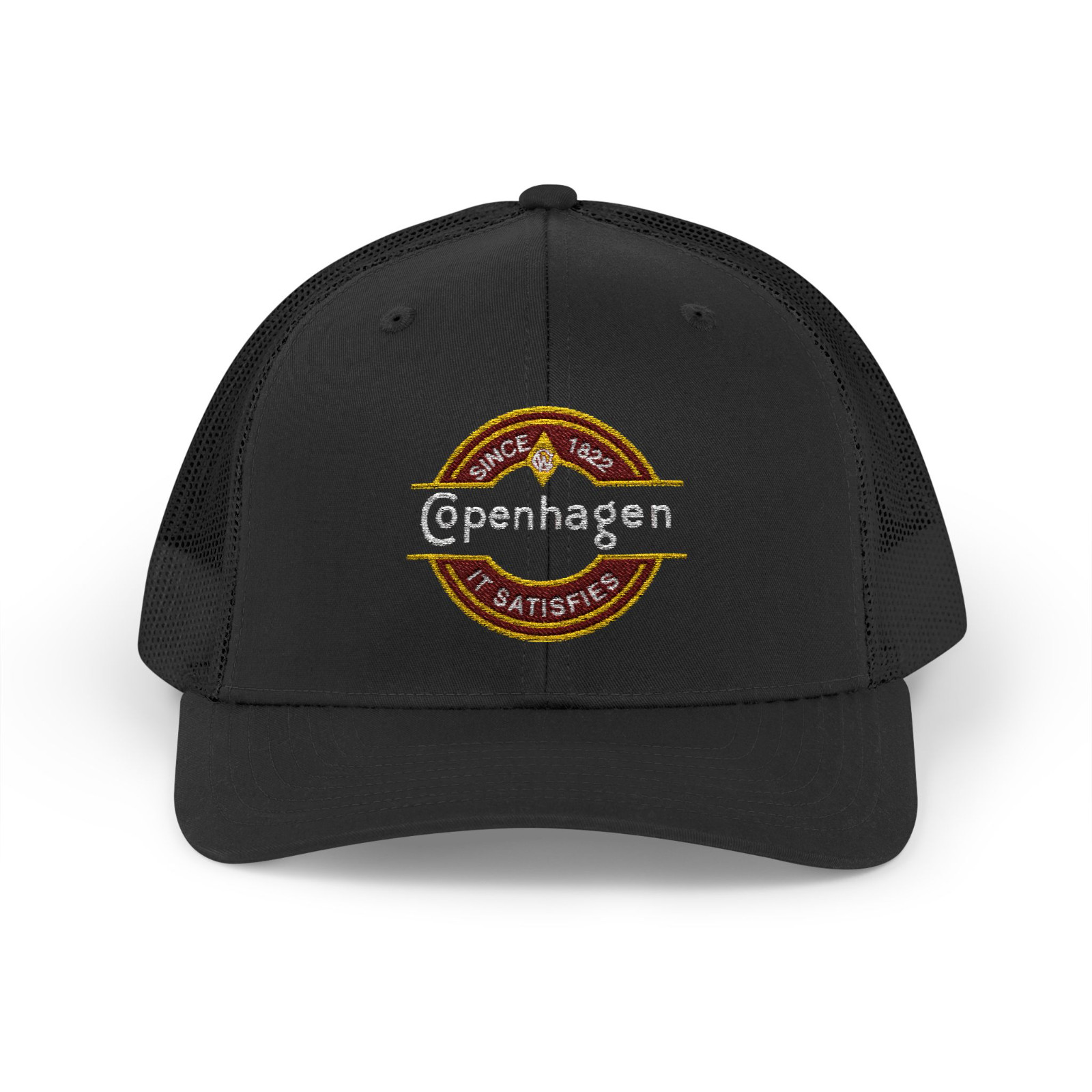 Vintage Copenhagen Embroidered Trucker Hat Mesh Adjustable Snapback
