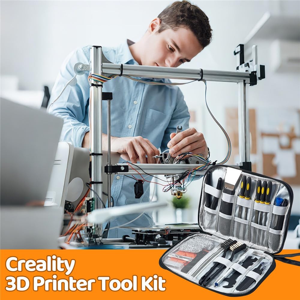 50pcs 3D Printer Tool Kit FDM SLA Nozzle Cleaning Scraper Deburring Files Case