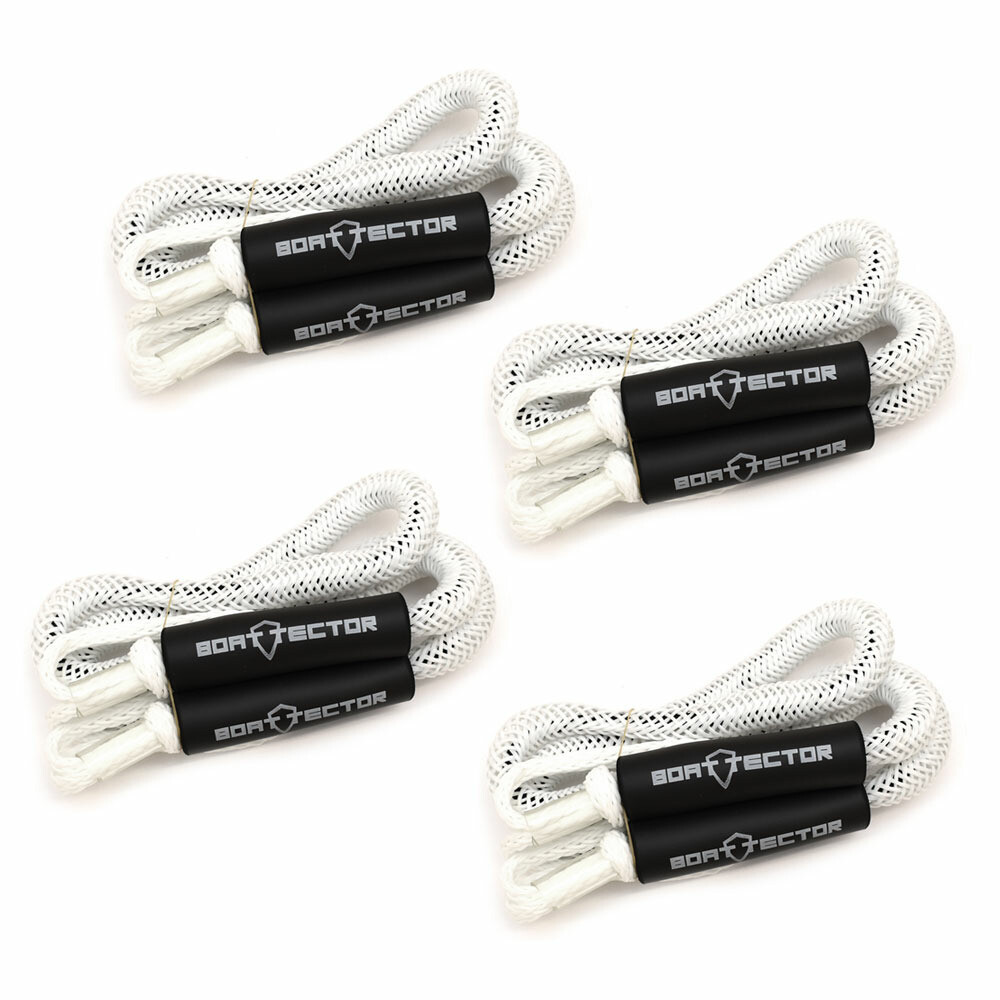 Extreme Max Boat Bungee Dock Line 3006.3282 | White 6 FT (Set of 4)