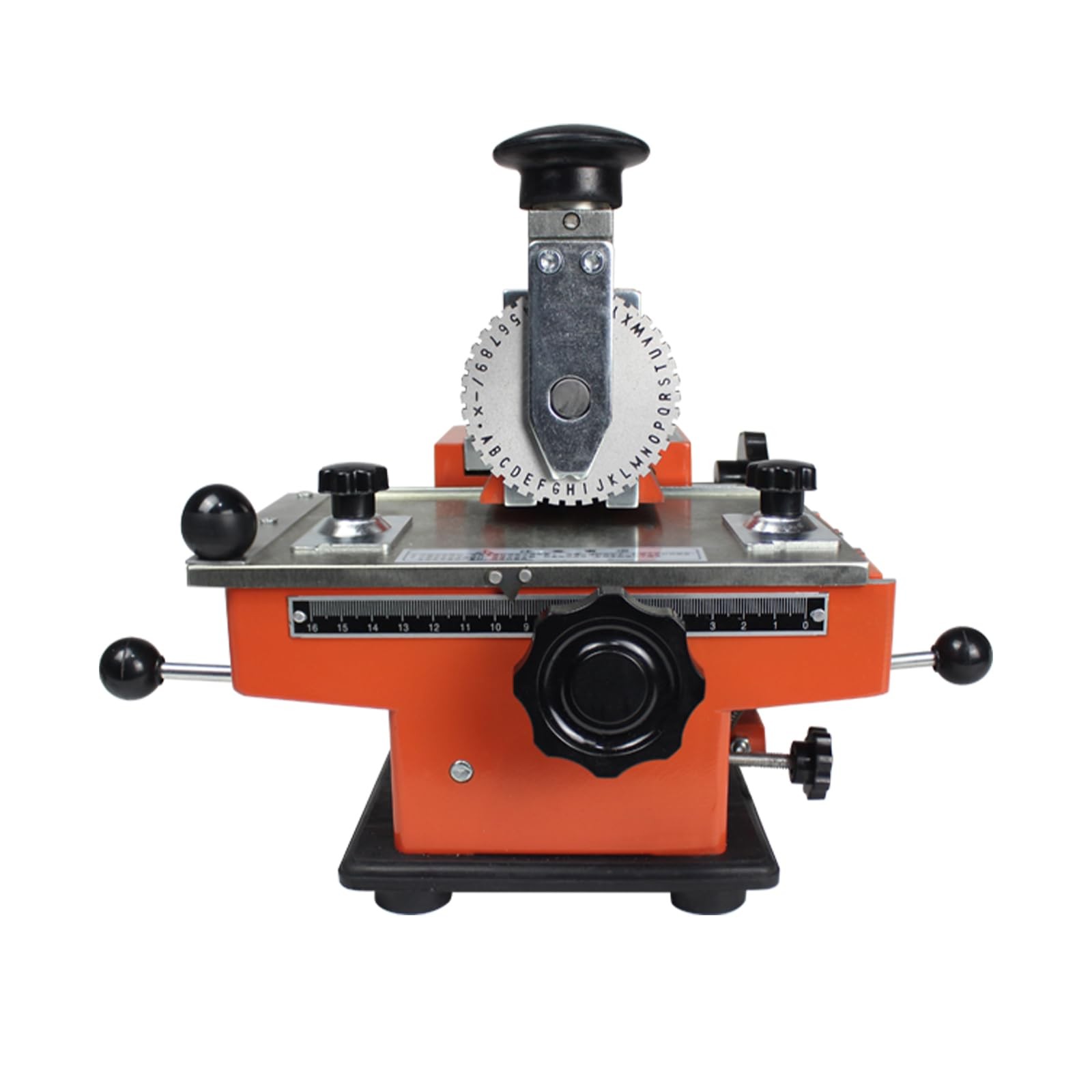 CNCTOPBAOS Semi-Automatic Metal Nameplate Marking Machine No.4 Codeword Plate