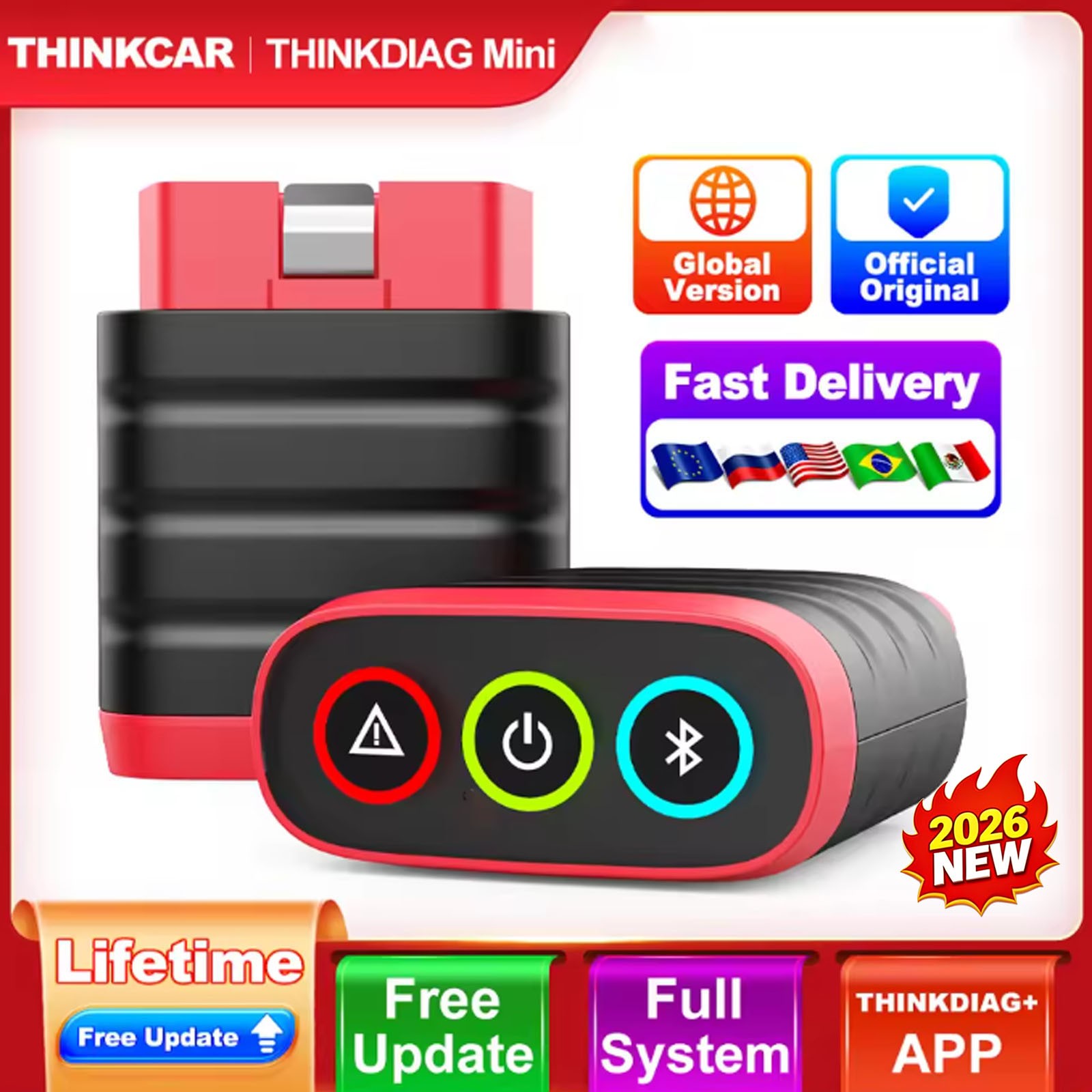 Thinkdiag mini Bluetooth All System OBD2 Scanner Car Diagnostic Tool Code Reader