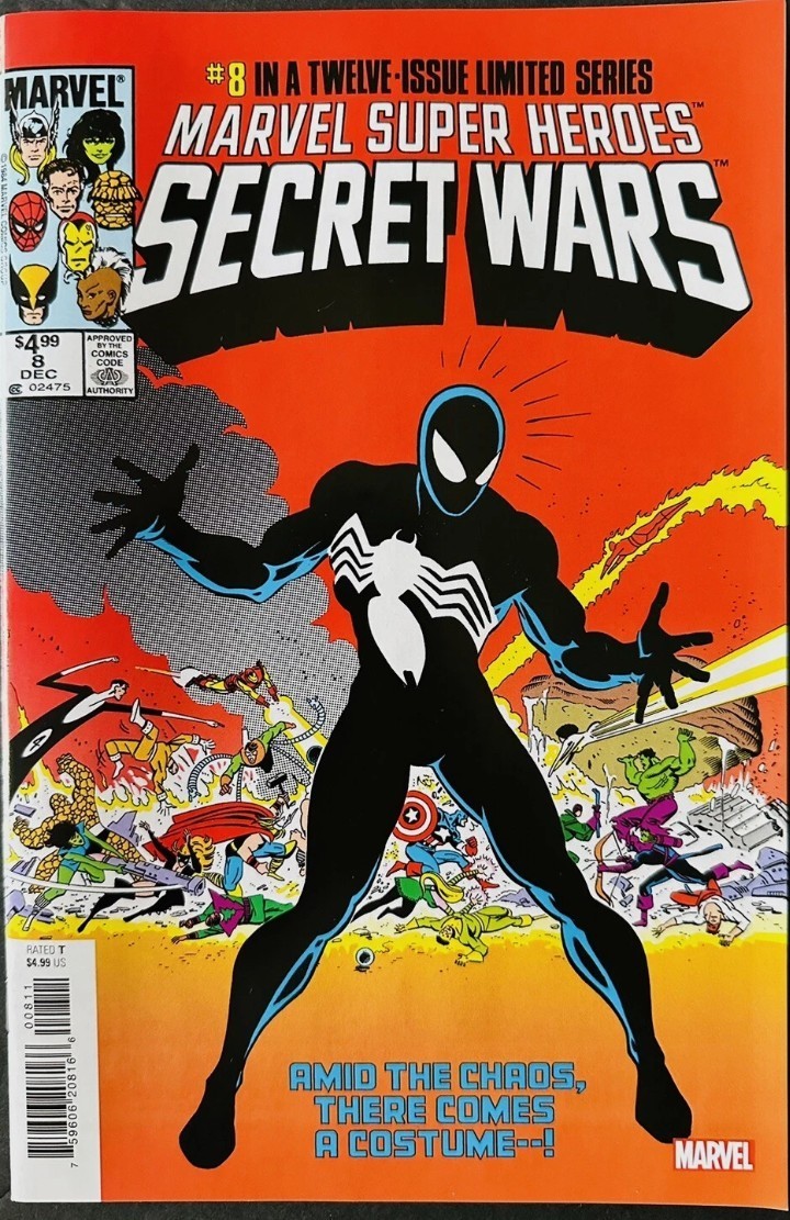 Marvel Super Heros Secret Wars #8 1st Black Suit Facsimile Variant NM