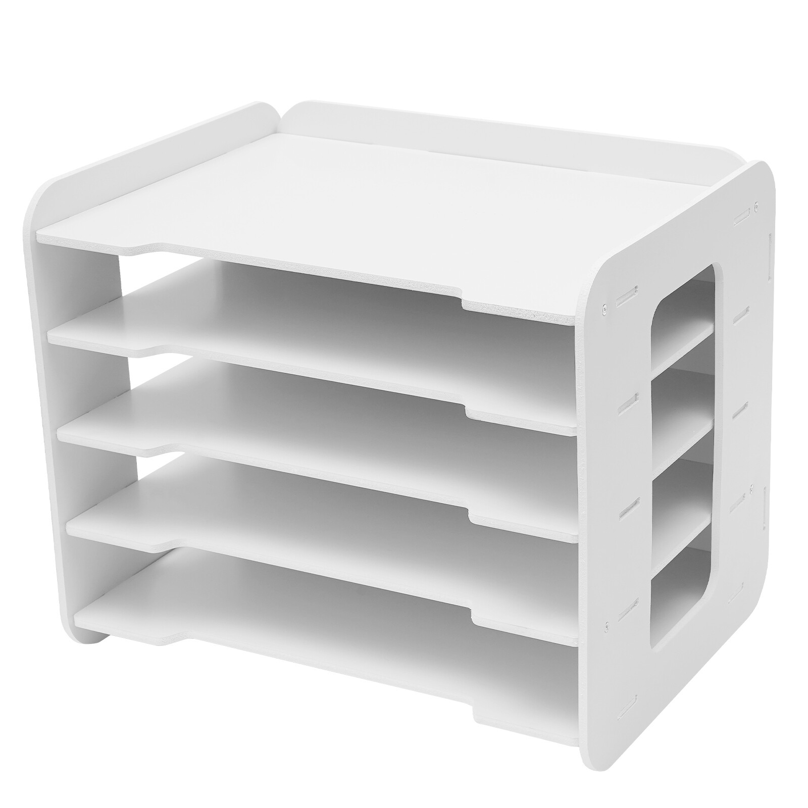 5-Tier Stackable Letter Tray Office Desk File Trays Paper Document Organizer US