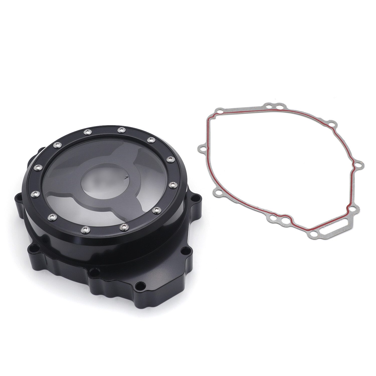 Black & Clear CNC Left Engine Stator Cover Crankcase For YAMAHA YZF R1 1998-2003