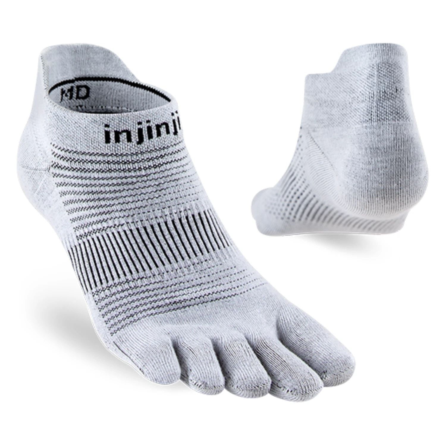 Injinji Run Original Weight No-Show Gray Small