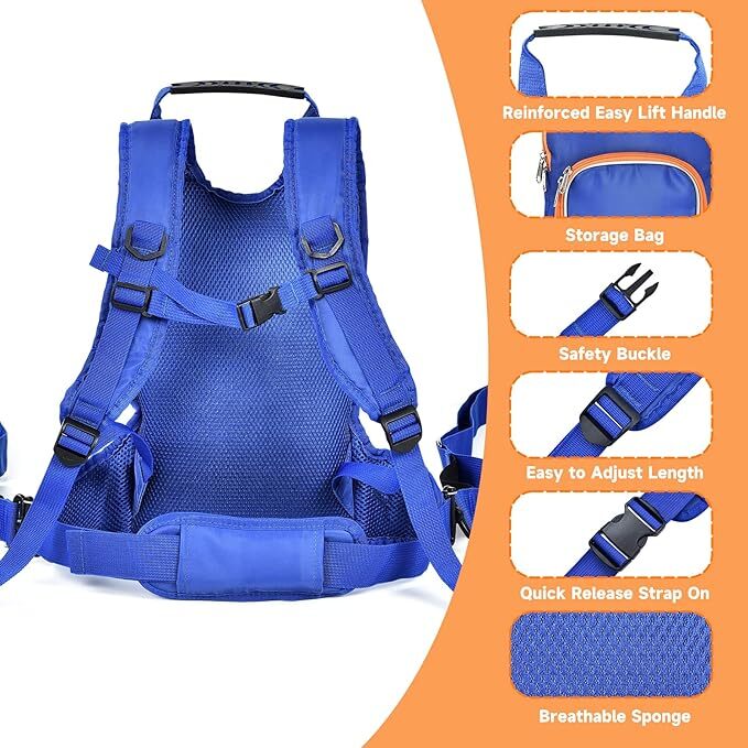 Flonoon Ski Harness for Kids Boys Girls Todder to Learn Ski Snow Board Blue New