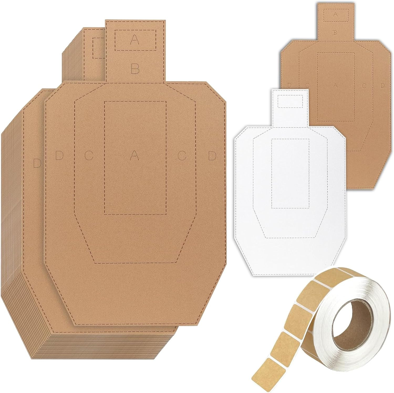 Shooting Targets, Cardboard and 1000PCS Target Pasters, 30 * 18 Inch Tactical Ra