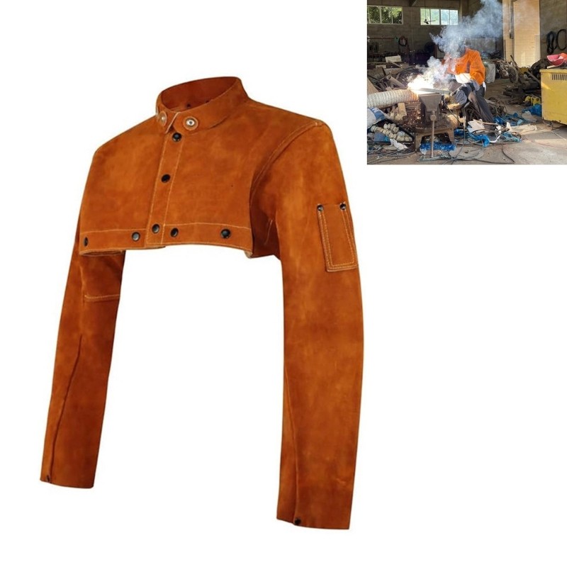 Heat Defensive Welding Work Clothes Extended Arm Coverage Nylon Construction