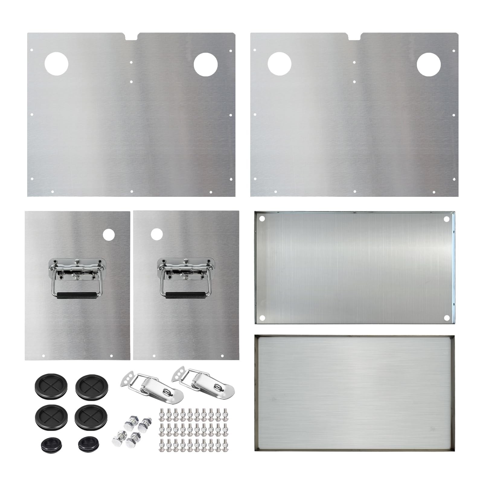 12V Car/RV/Marine Battery Box, Assemble Stainless Steel Battery Relocation Ki...