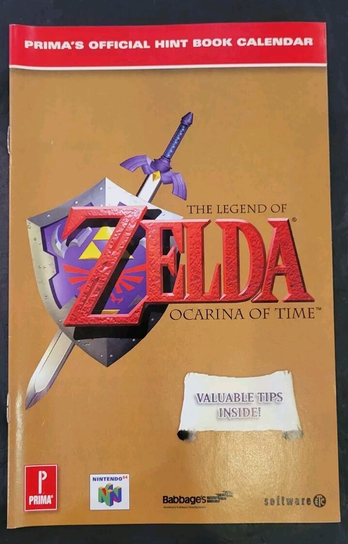 Legend Of Zelda Ocarina Of Time Prima Promo Hint Book/Calendar