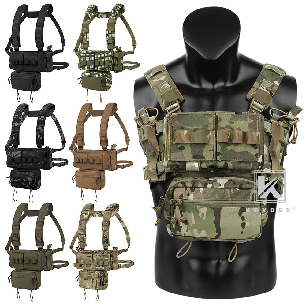 KRYDEX MK3 Micro Fight Chassis Chest Rig Modular Tactical Carrier with Mag Pouch
