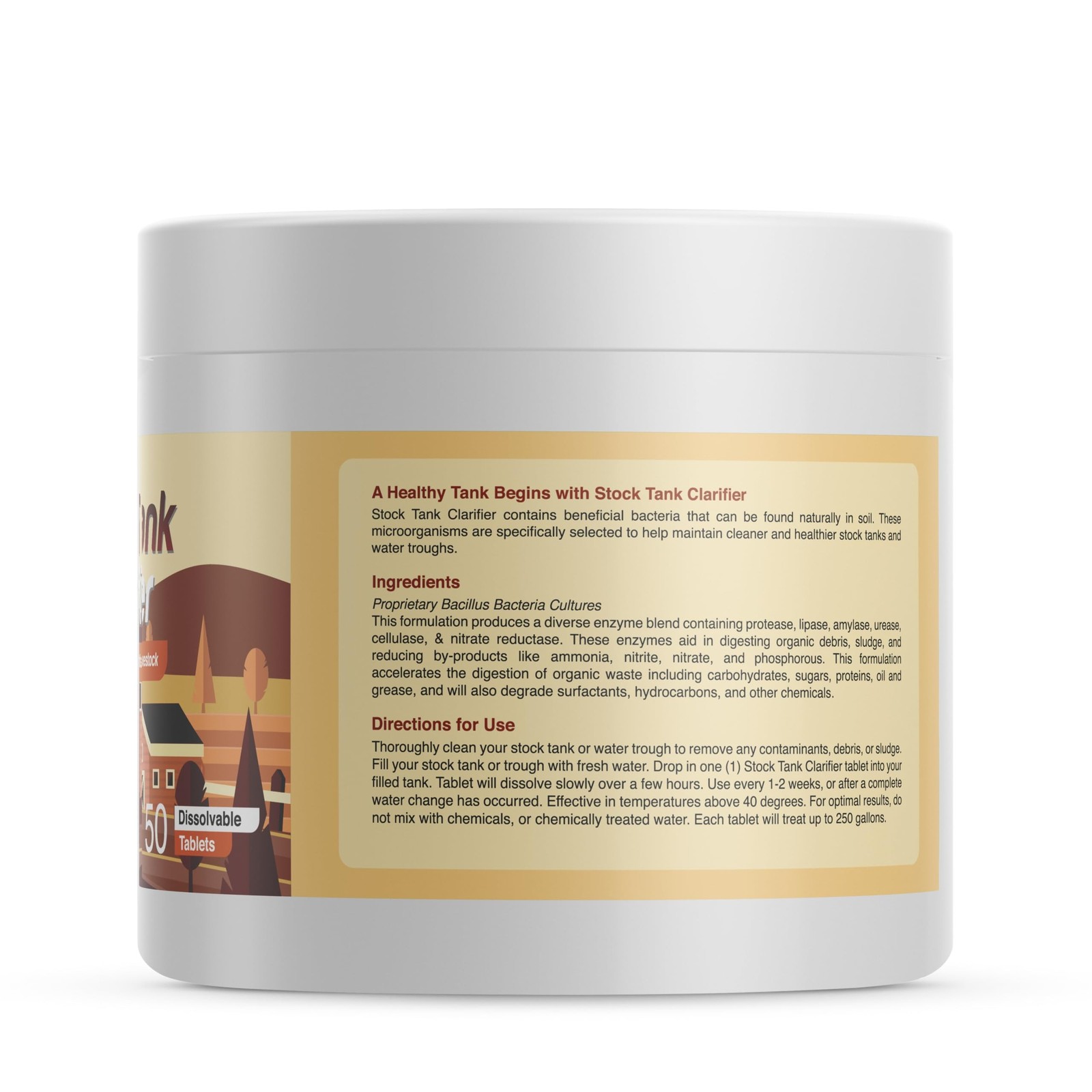 Stock Tank Clarifier - Improves Livestock Water by reducing buildup and Creat...