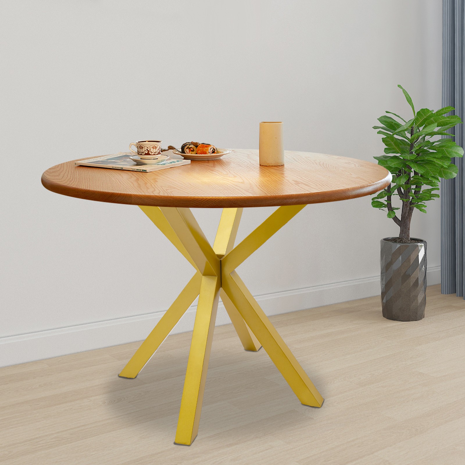 Gold Table Leg Table Base Metal Coffee Table Leg w/4 Suction Cups Floor Standing