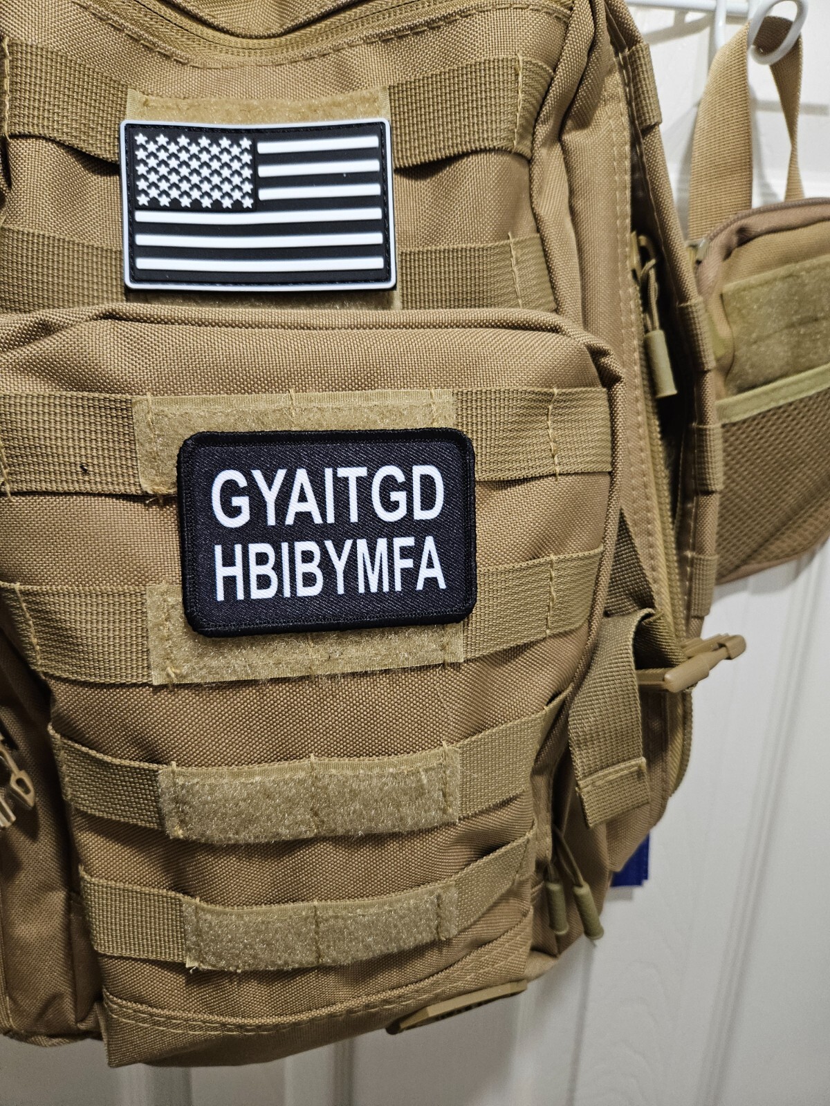 GYAITGDHBIBYMFA 2"x3" hook & loop funny patch