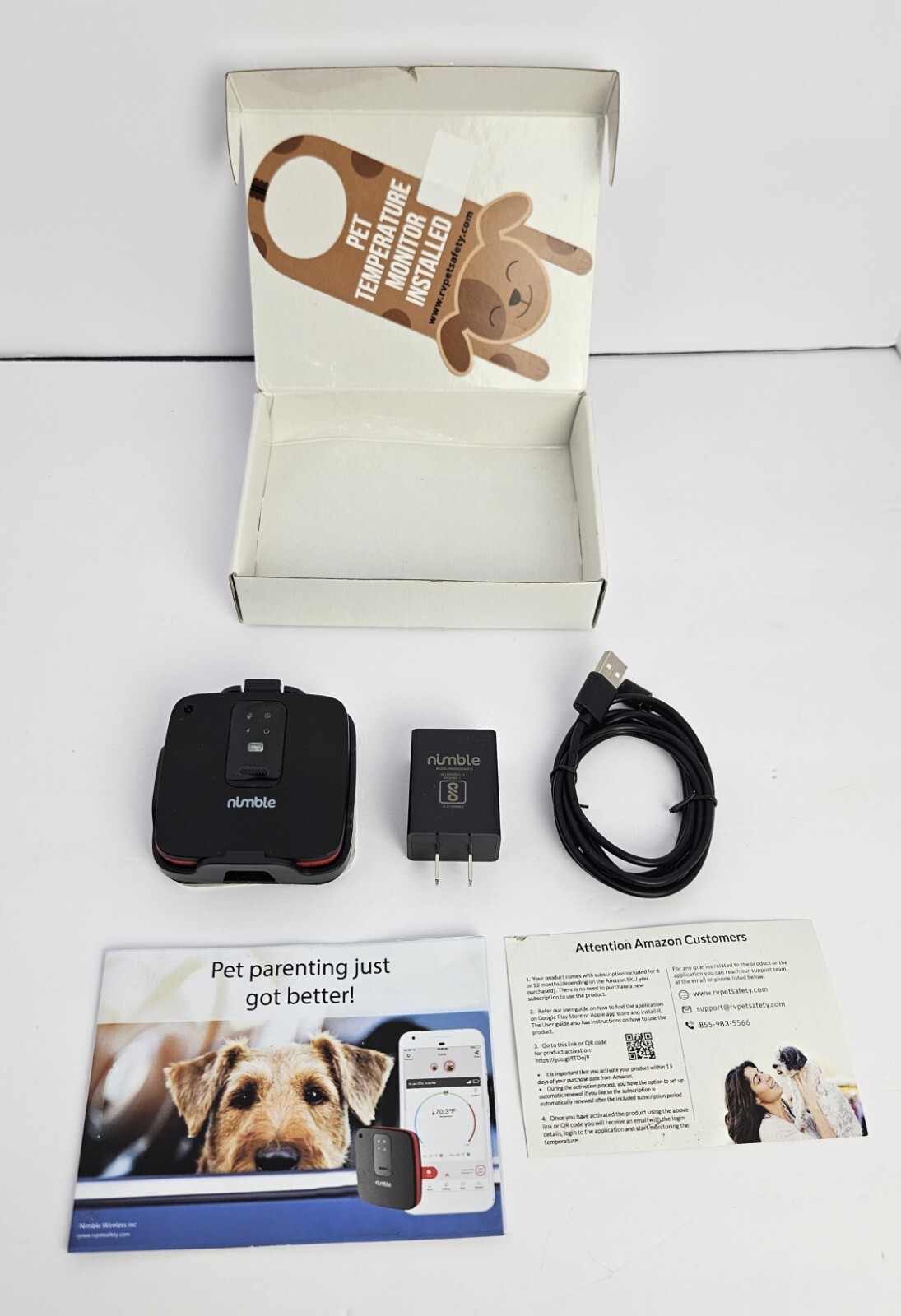 Nimble N5 Pet Safety Temperature Monitoring Device Wireless Monitor App RV Porta
