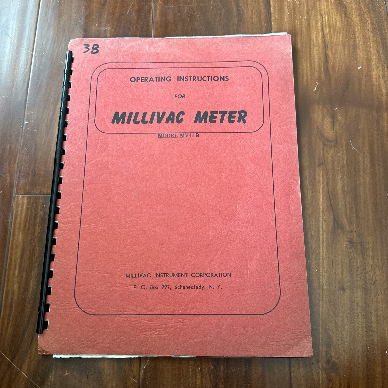 Millivac Meter Model MV-51B Operating Instruction