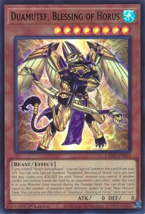 Duamutef, Blessing of Horus - CH02-EN023 - 1st Ed - Ultra Rare - NM/M