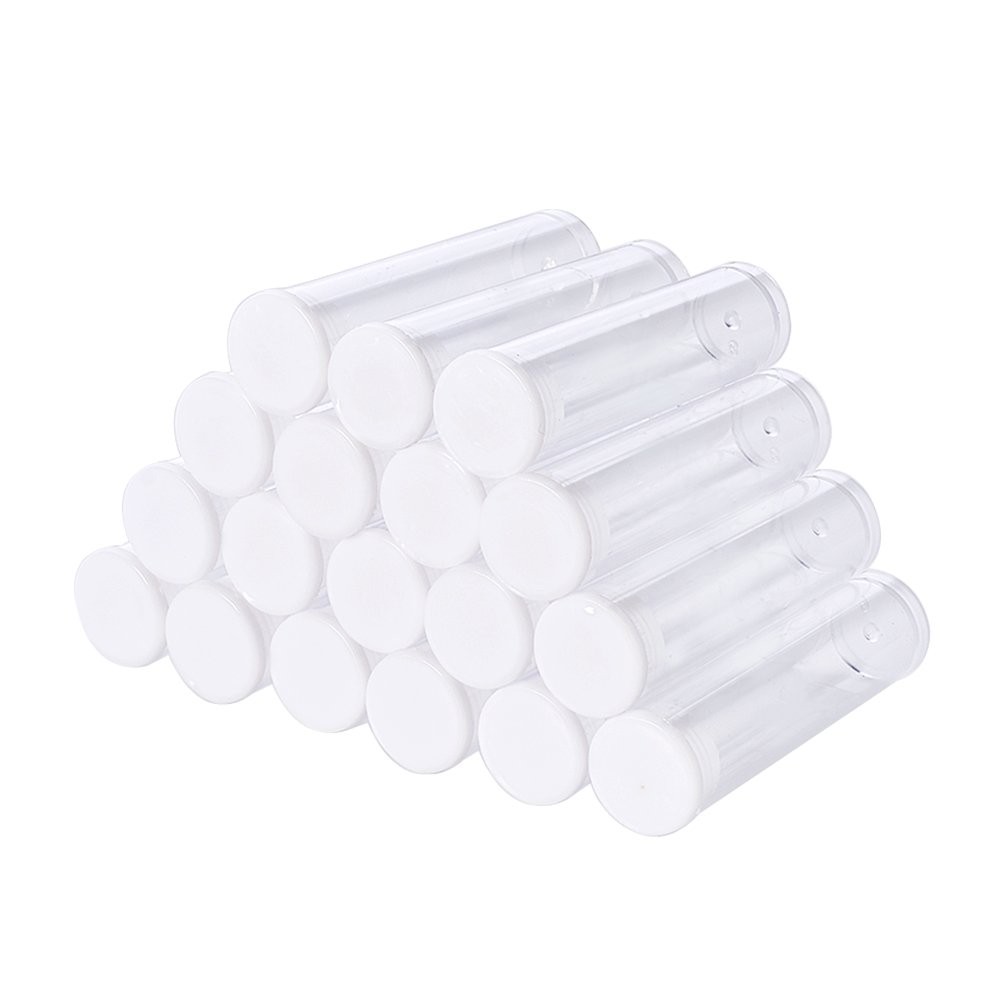Craftdady 100Pcs Transparent Clear Plastic Small 100 tubes, 55x15mm,