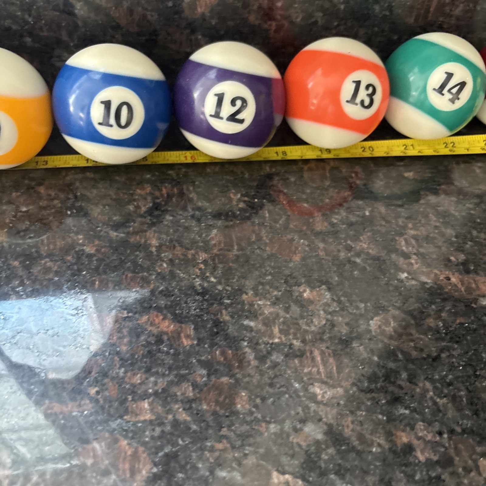 Lot Of 10 Vintage Billiard Pool Table Balls Mixed Lot -Incomplete Set- 2” Balls