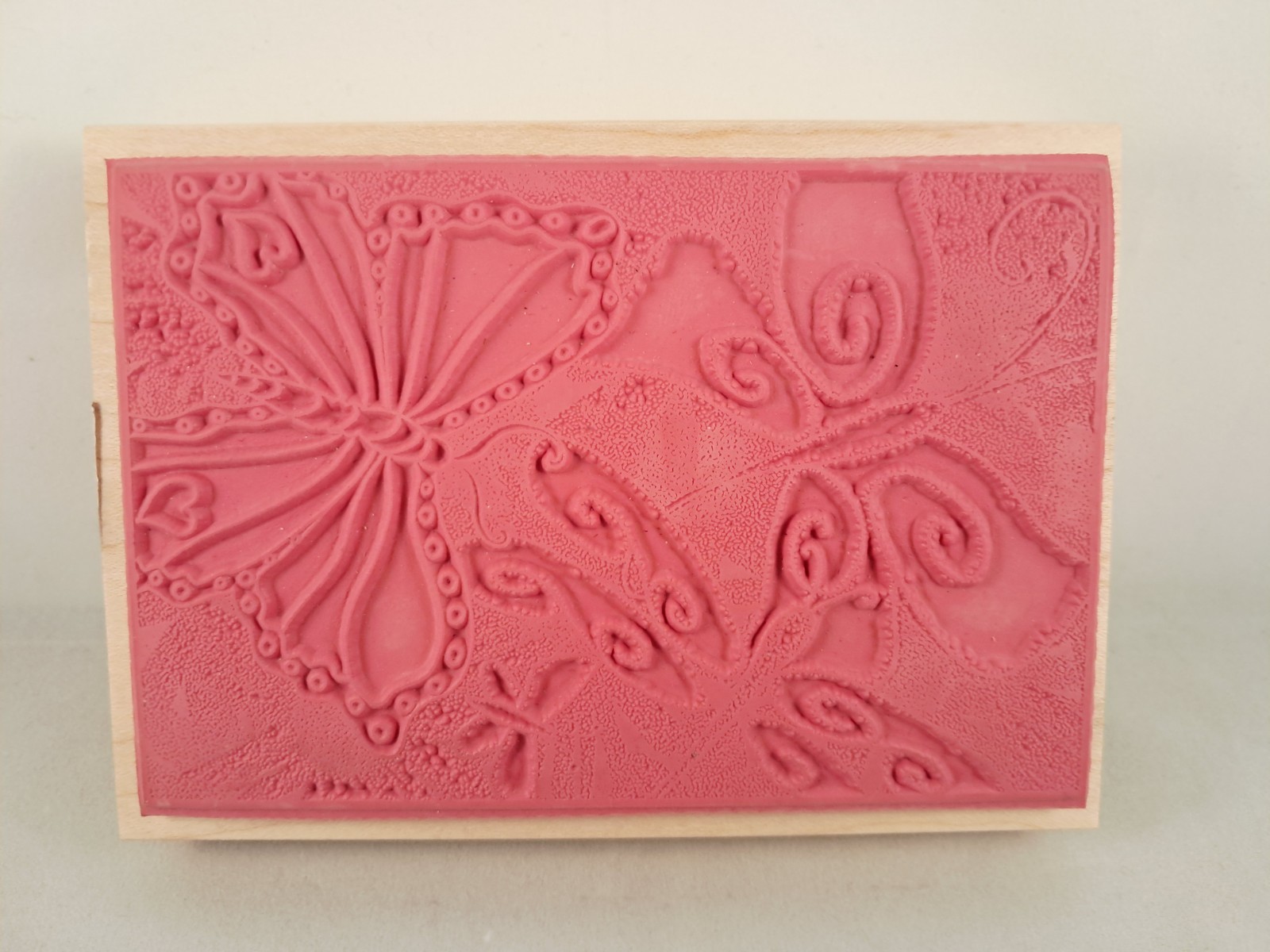 Outlines Butterfly Rubber Stamp Brand New