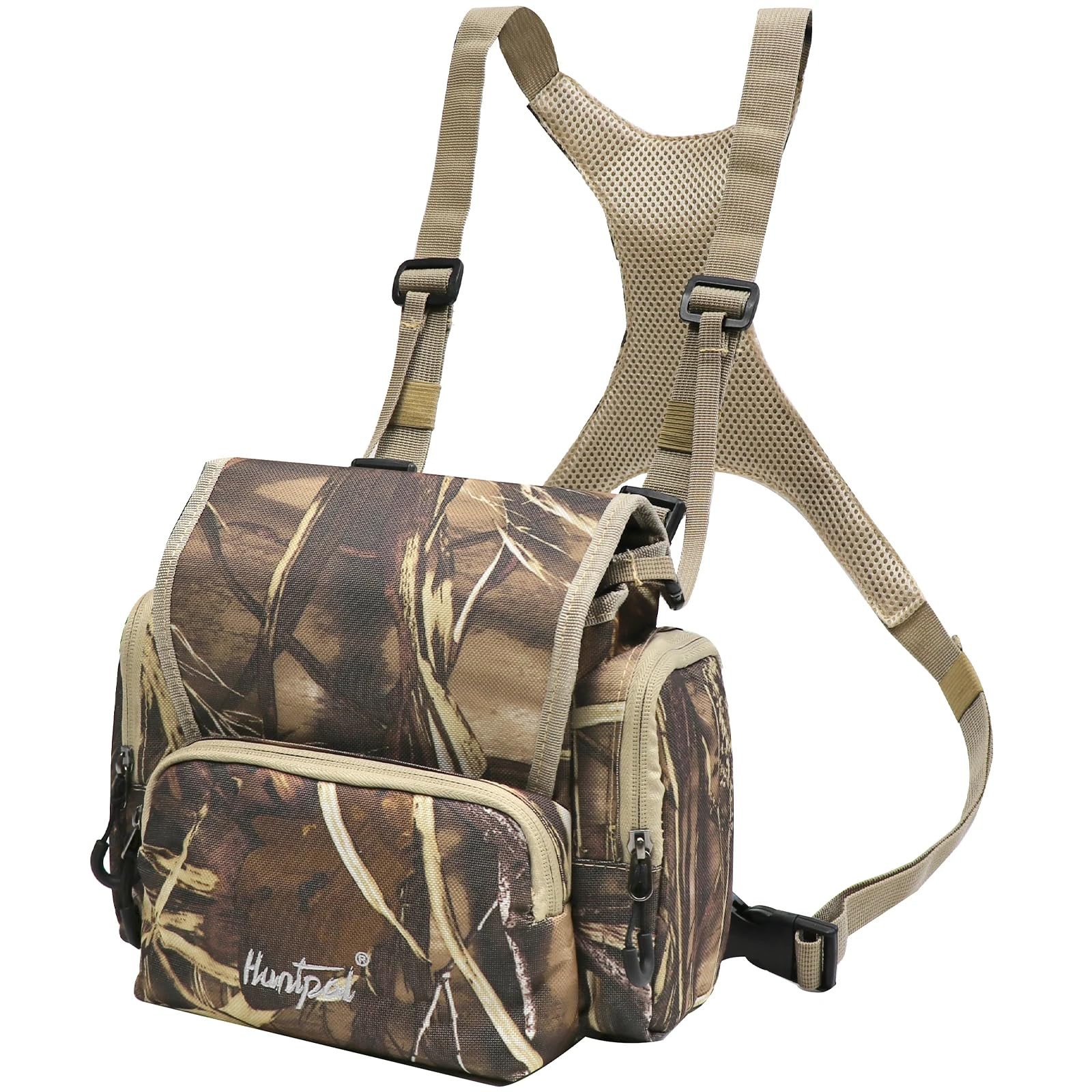 HUNTPAL Binocular Chest Pack Harness Bino One Size Fit All, Waterfowl Camo