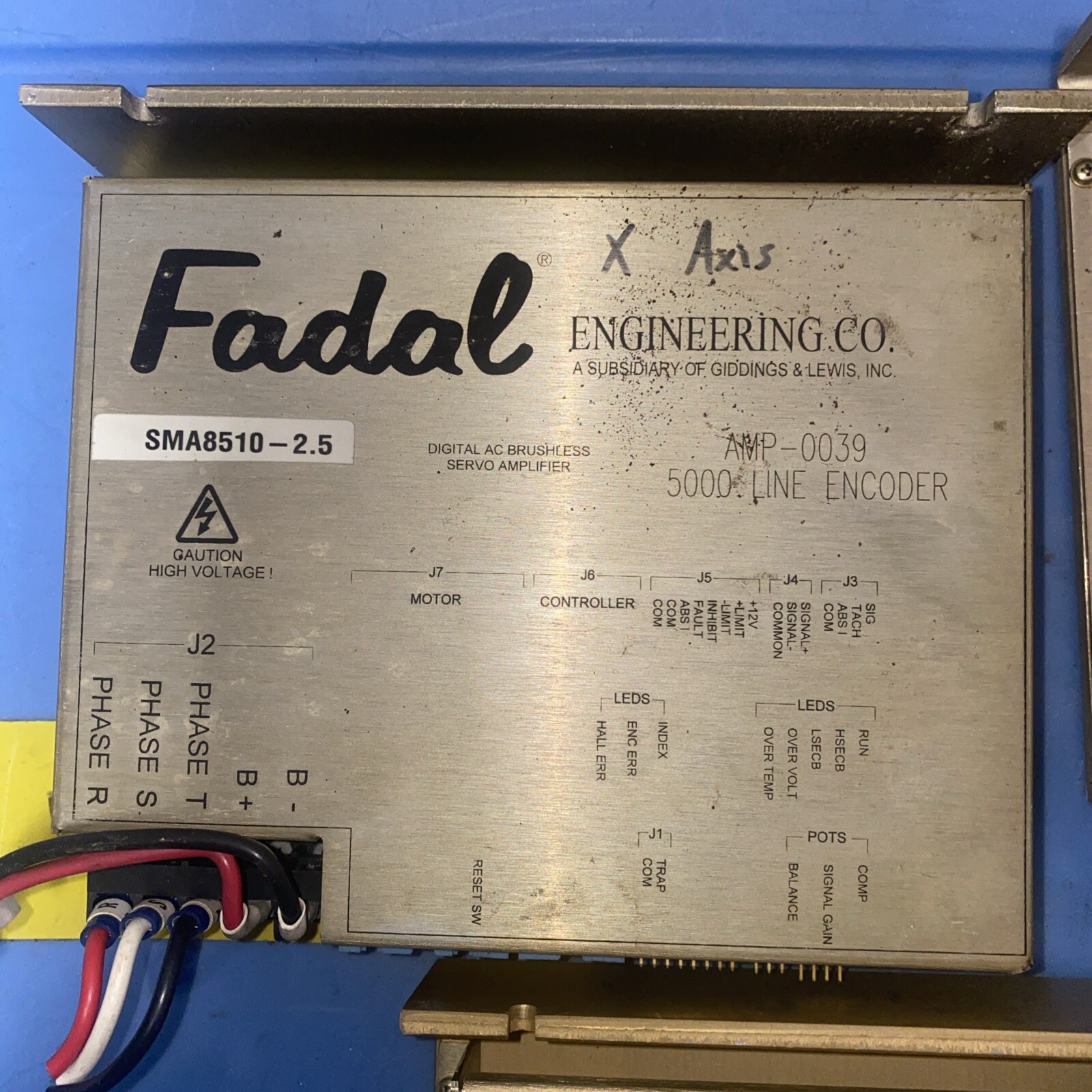 FADAL GLENTEK  SMA 8510-2.5 SERVO AMPLIFIER AMP-0039 Used