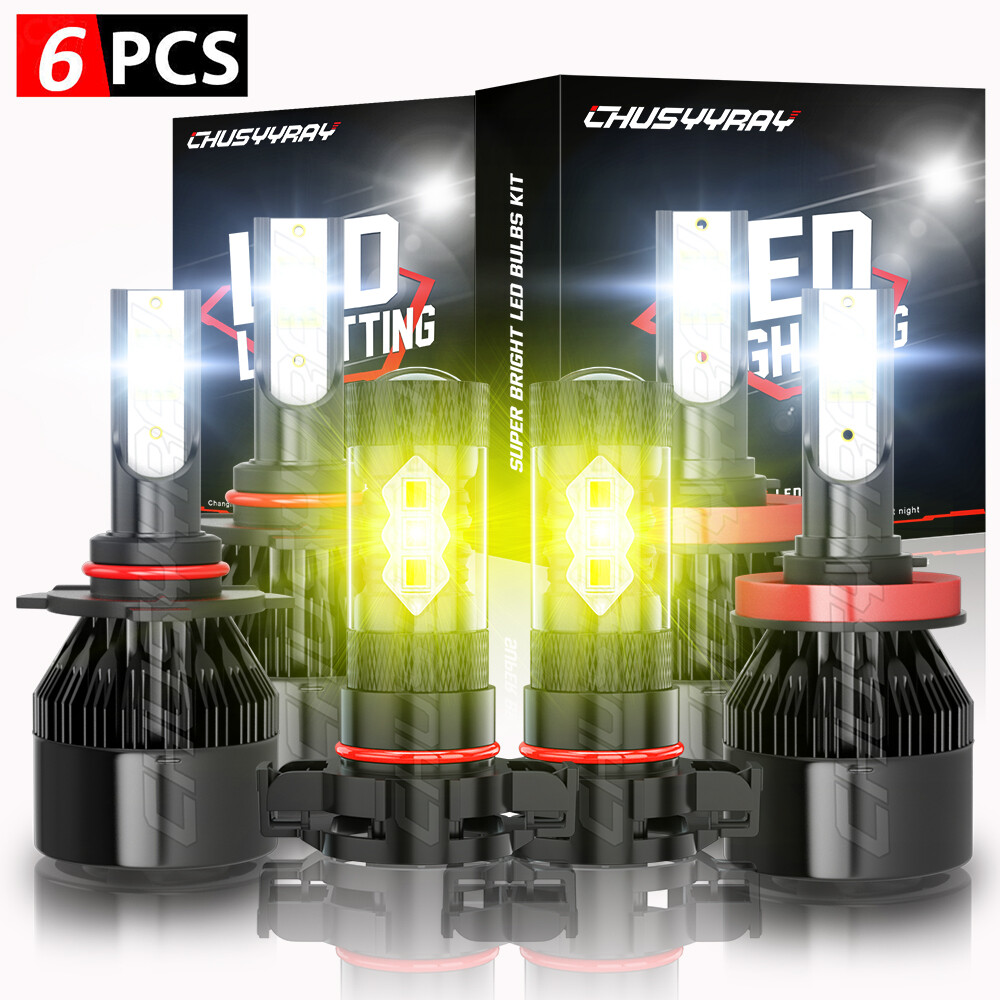 For Subaru XV Crosstrek 2013-2014 Combo 6x LED Headlight Hi-Low Fog Light Bulbs