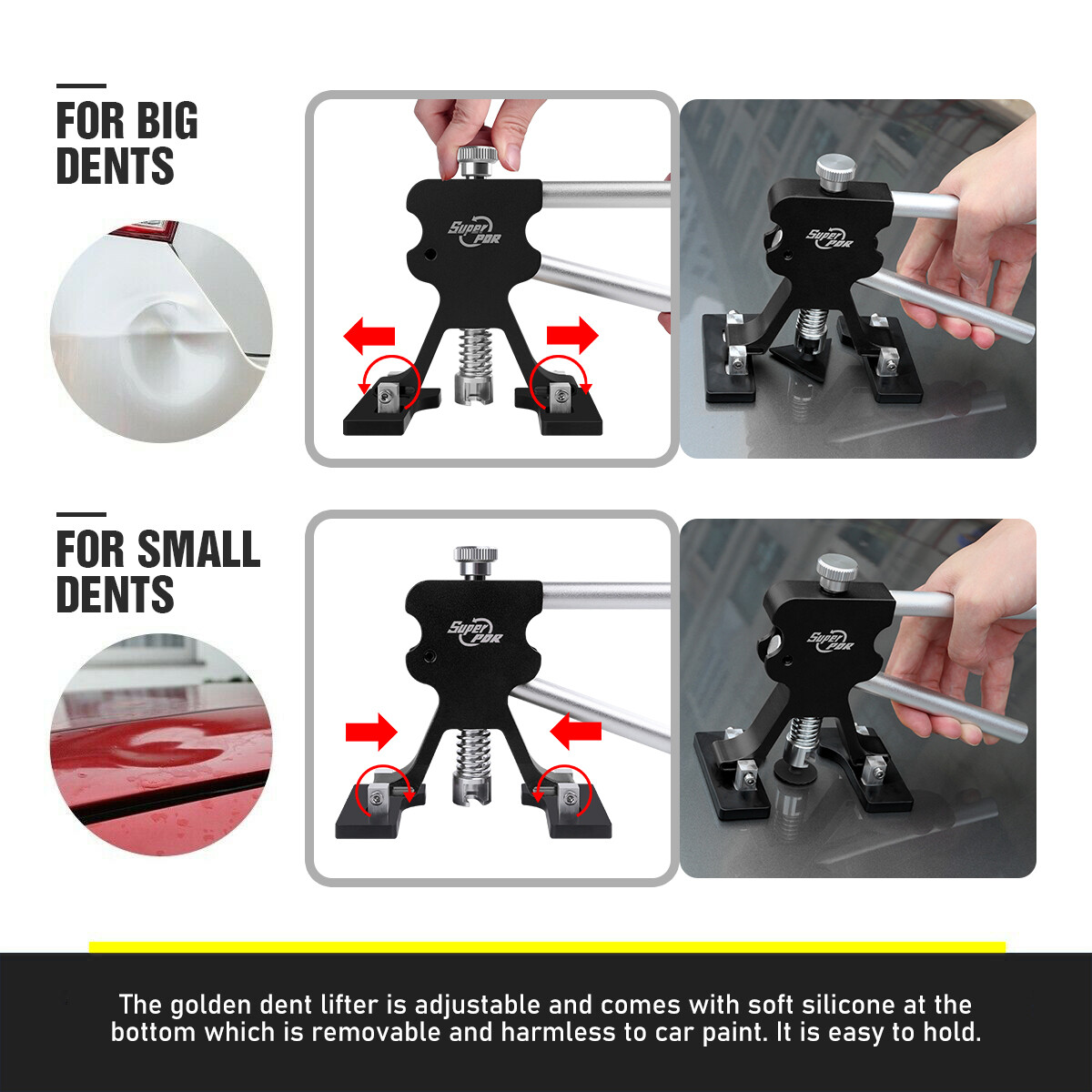 Paintless Car Dent Repair Kit Puller Removal Kit Hail Damage Remover Puller Tool