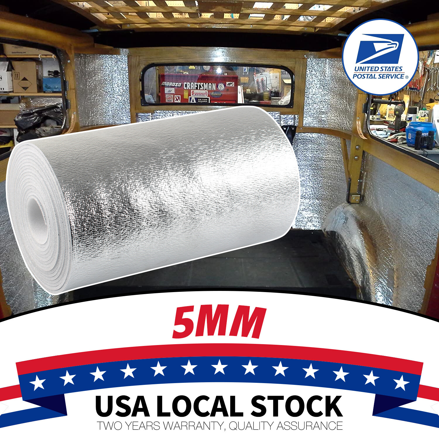 80"x40" Reflective Foam Heat Shield Thermal Insulation Radiant Barrier Material