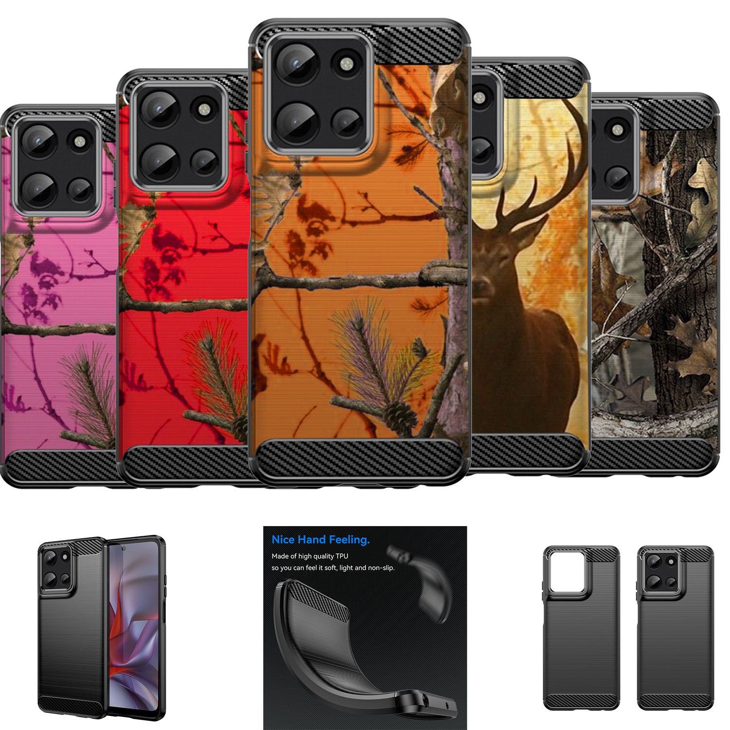For [Moto G 2026 ONLY][Flex TPU Fiber SET4]Shockproof Slim Flexible Case