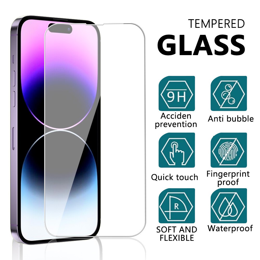 3-PACK For iPhone 14 Pro Max 14 Pro Premium Tempered Glass Screen Protector