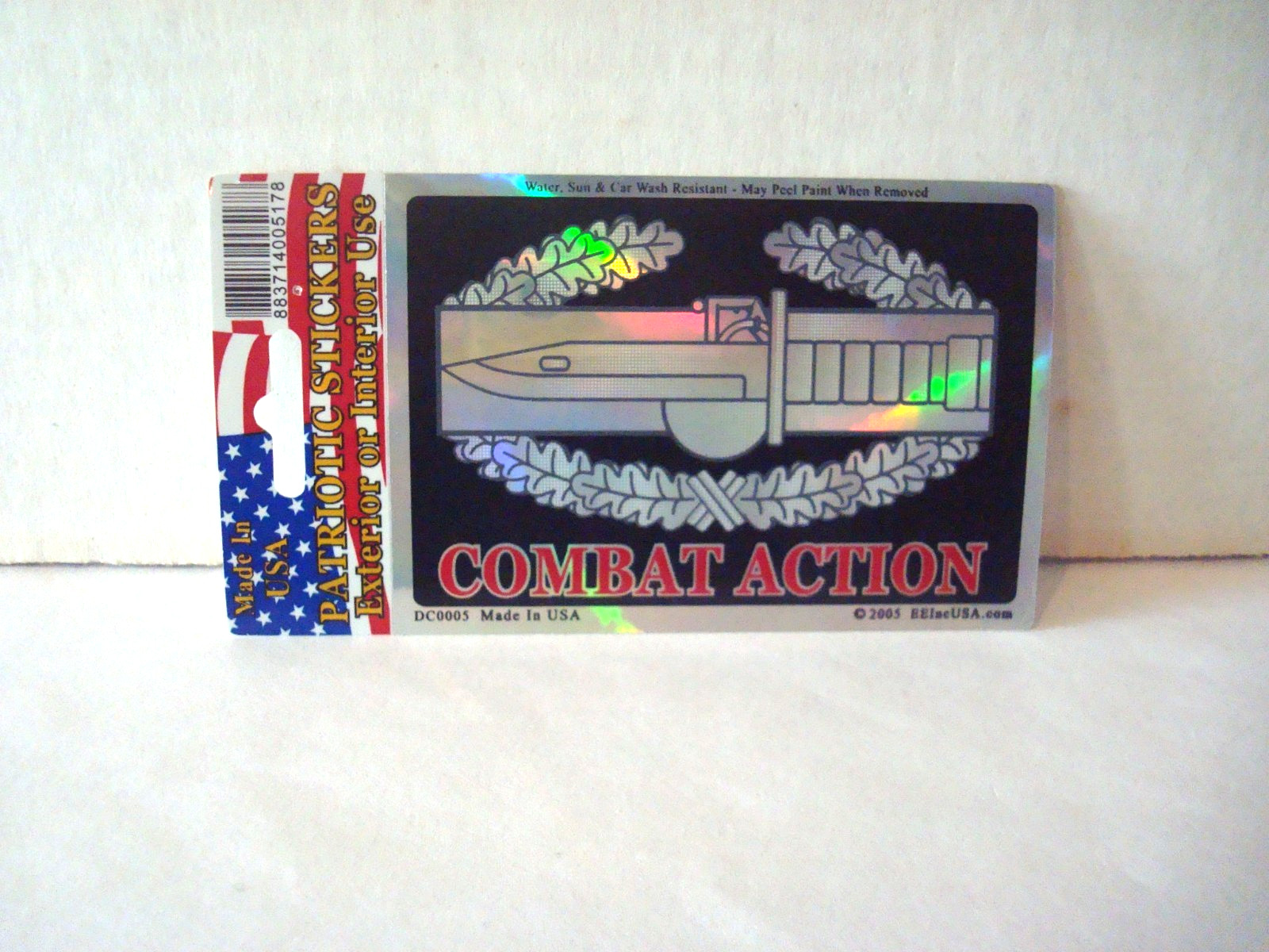ARMY COMBAT ACTION   STICKER DECAL  4 inches