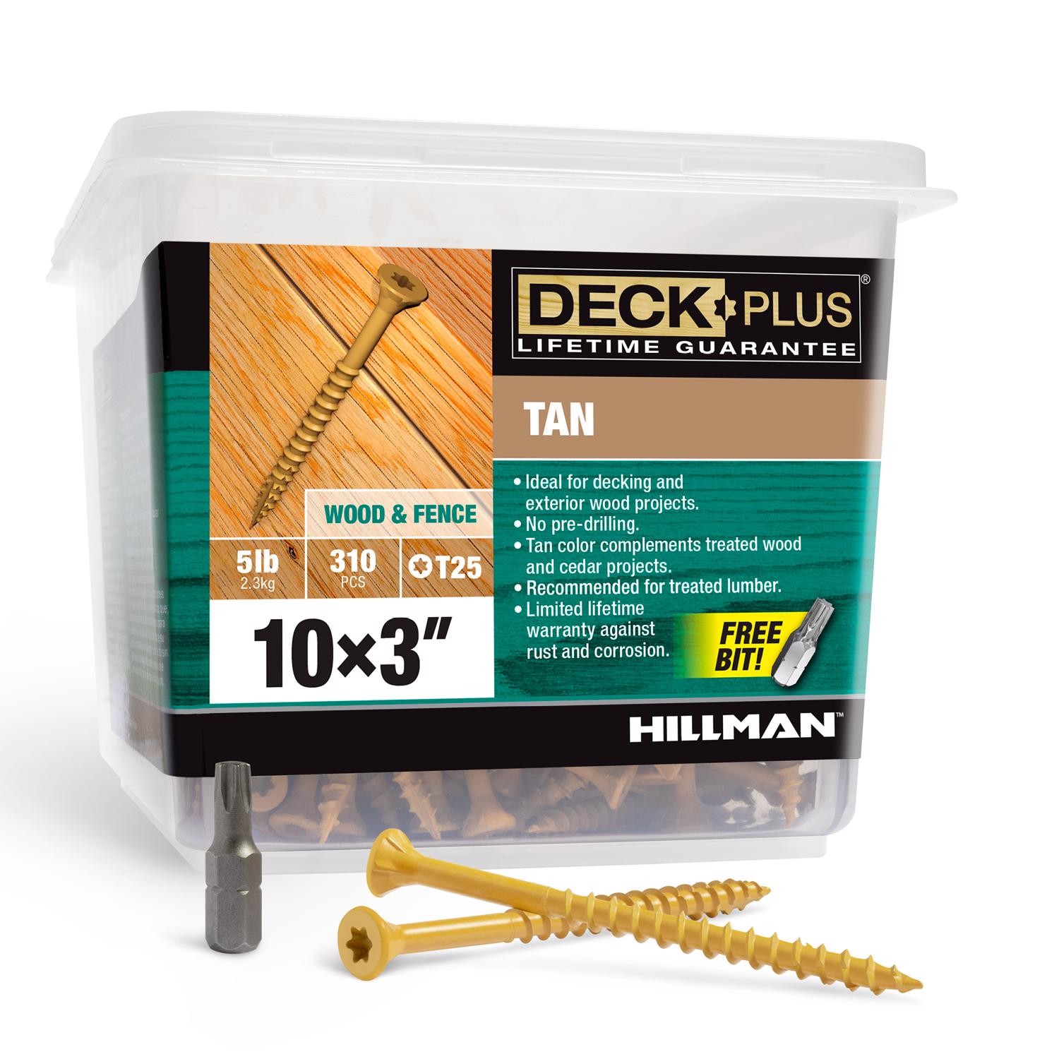 Deck Plus No. 10 x 3 in. L Star Flat Head Exterior Deck Screws 5 lb.