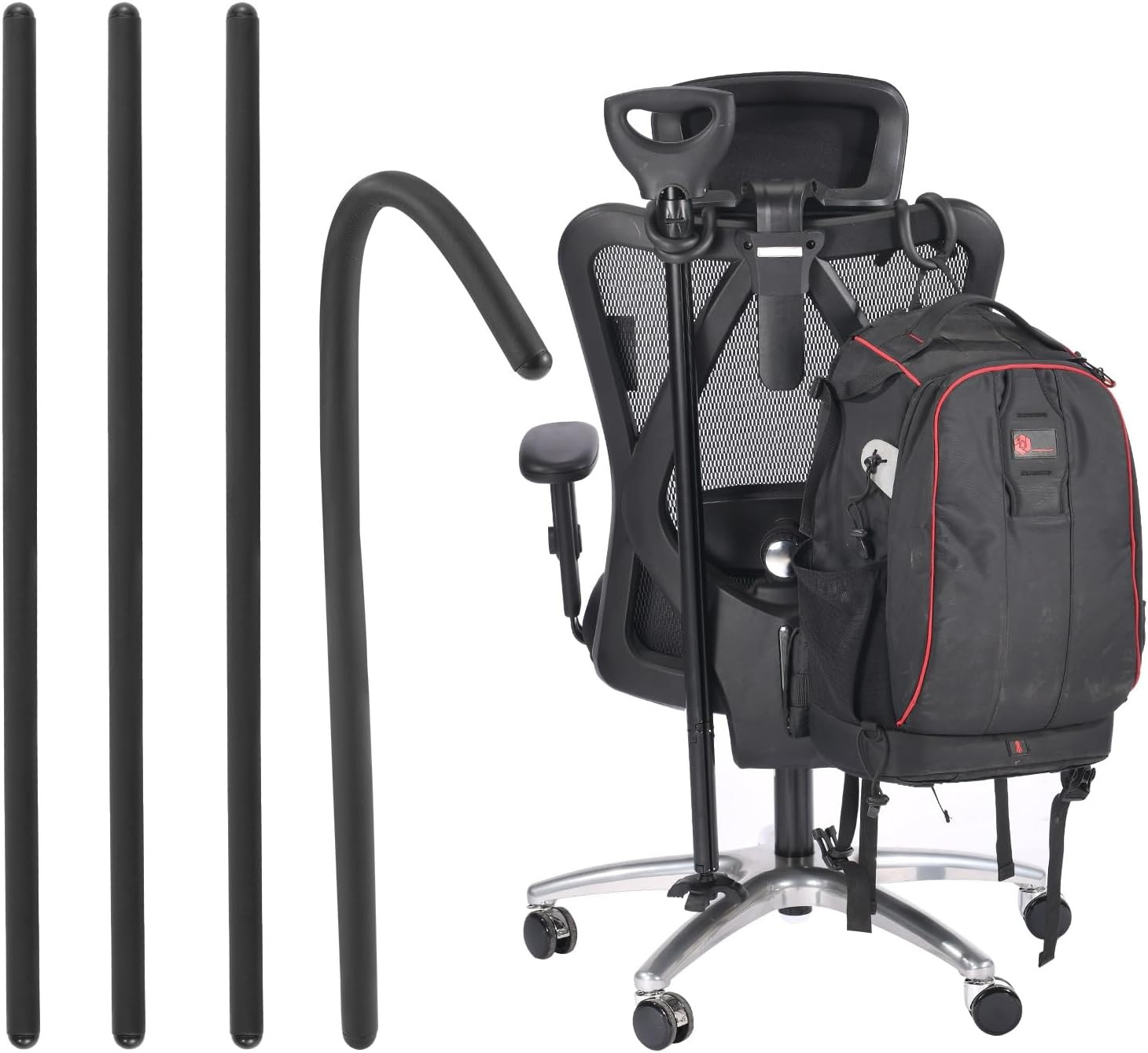 4 Pack Bendable Cane Holder - Cane Holder with Fixation Grabber Hook Attachments