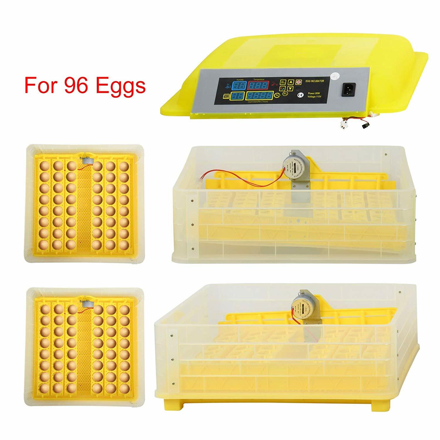 Bird Egg Incubator Poultry Hatcher Breeder Automatic Egg Turning 96 eggs