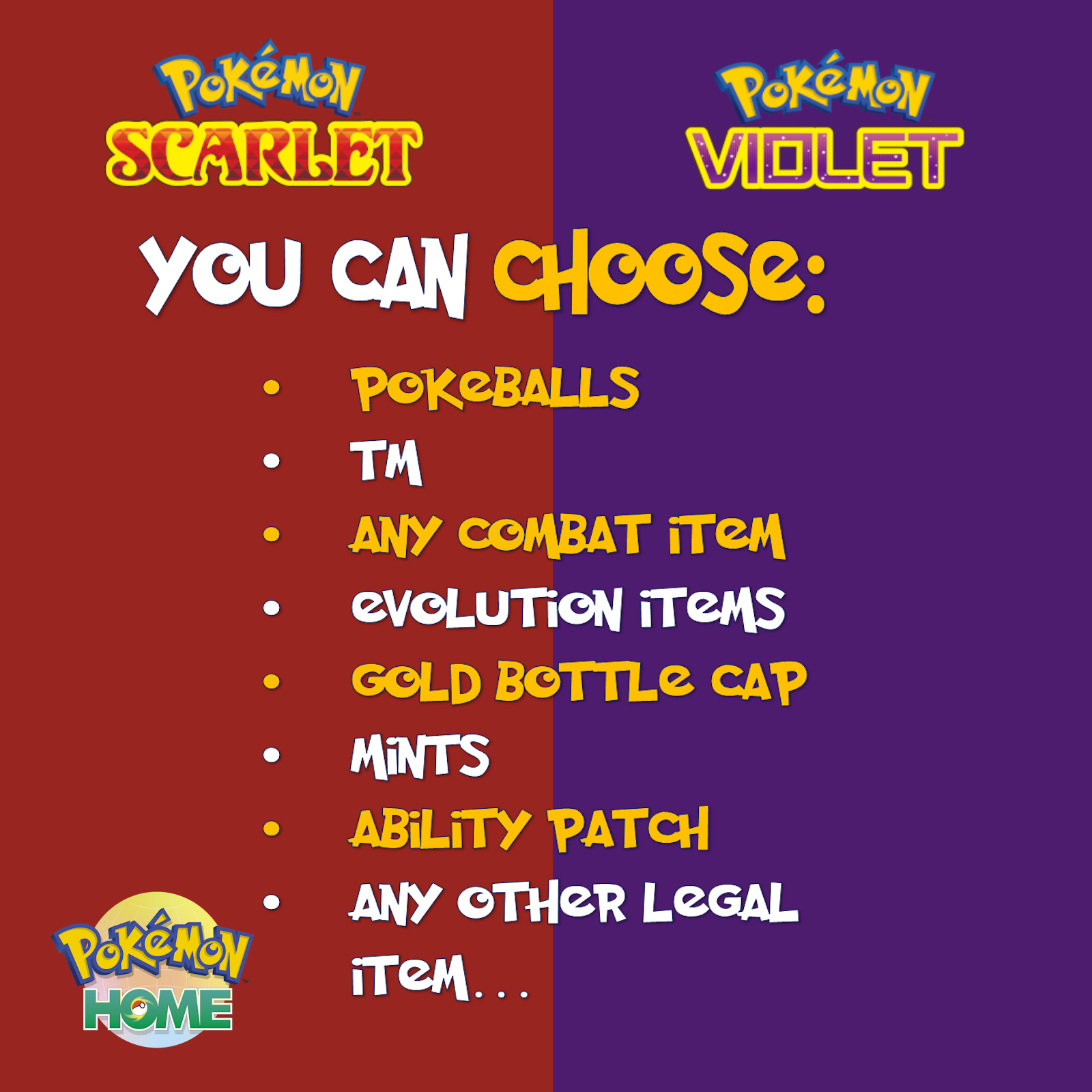 ✨Any Item✨ AbilityPatch, TM, GoldBottleCap, Held Item - Pokemon Scarlet Violet