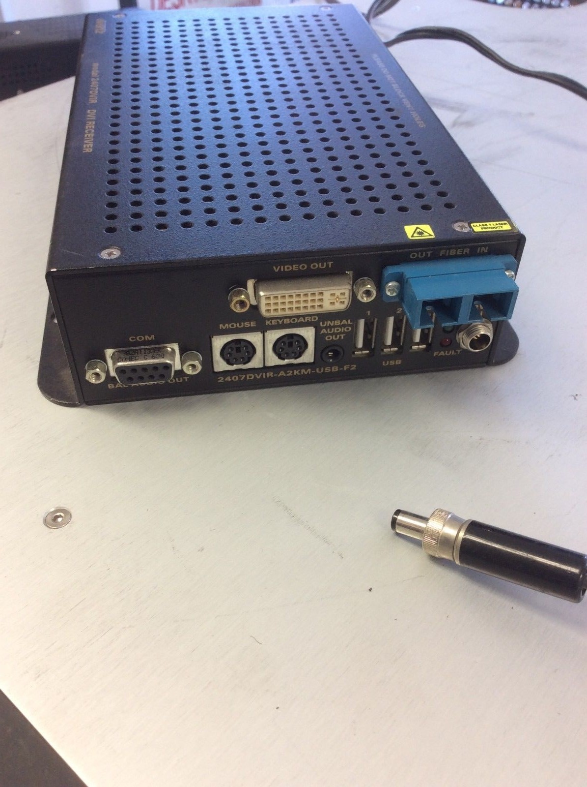 Evertz 2407-DVIR-A2KM-USB-F2 DVI RECEIVER w/ Power Adapter