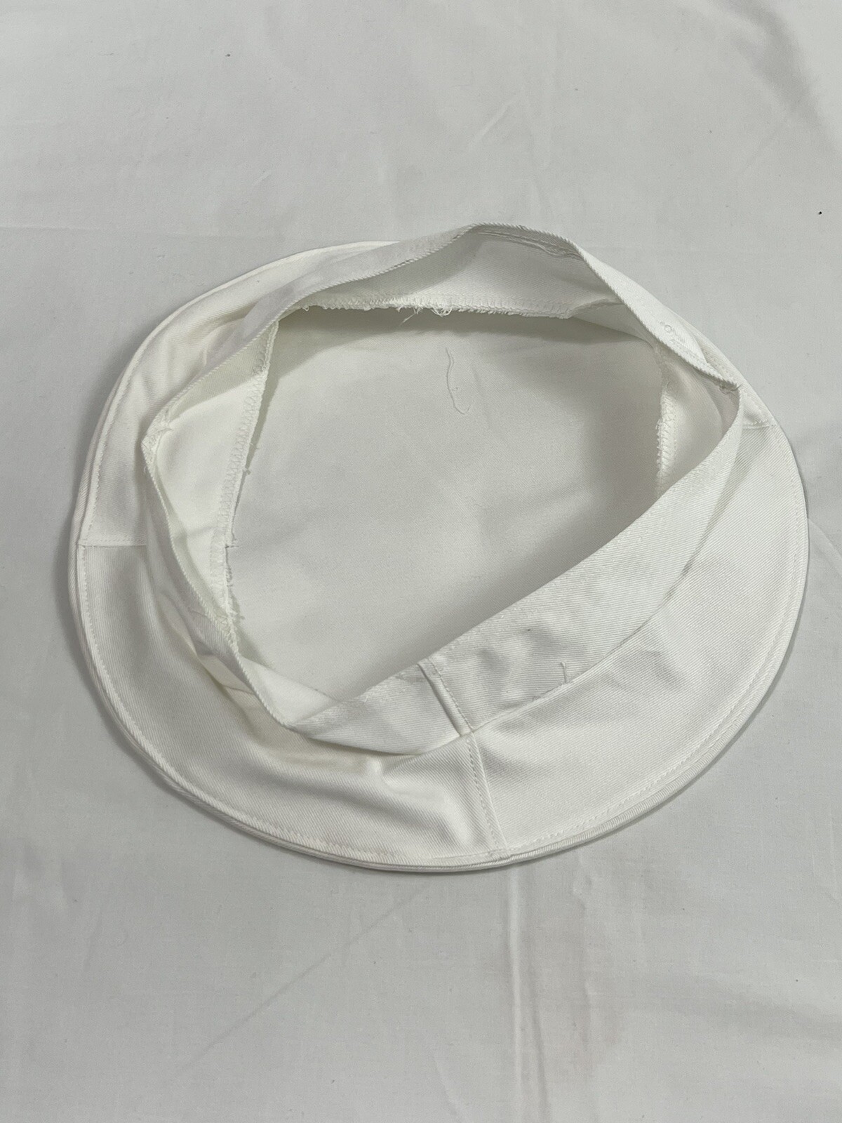 USMC DRESS BLUES MEN'S SIZE 8 REPLACEMENT COVER CROWN WHITE COTTON FABRIC ONLY