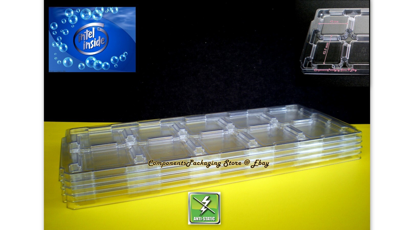 6 - Socket 2011 Tray Holder for Intel Xeon E5 E7 CPU Processors - Fits 60 CPU's