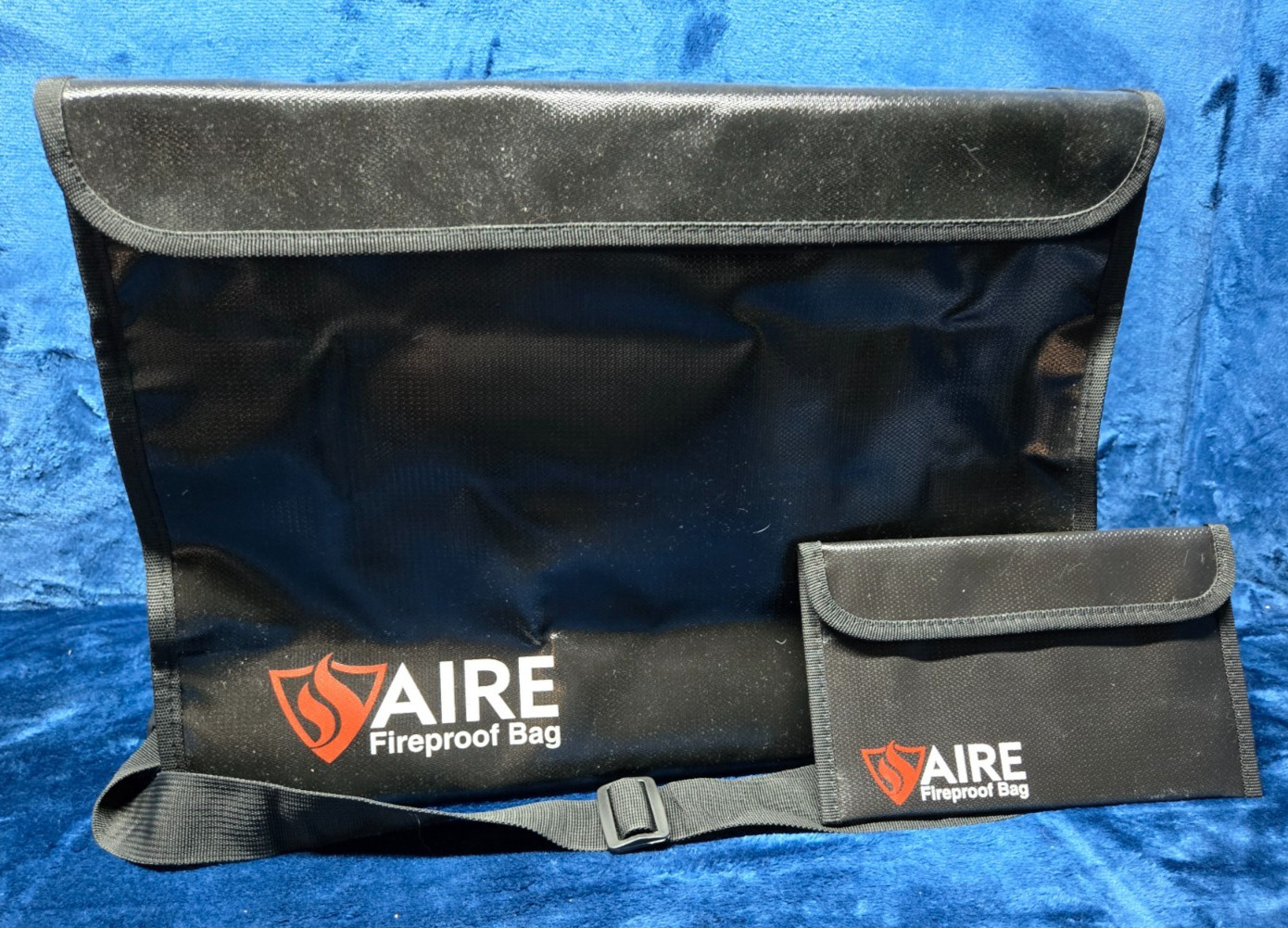 Large Fireproof Bag 5200℉ Heat XX-Large + Small 5200°f Black Fireproof Bag