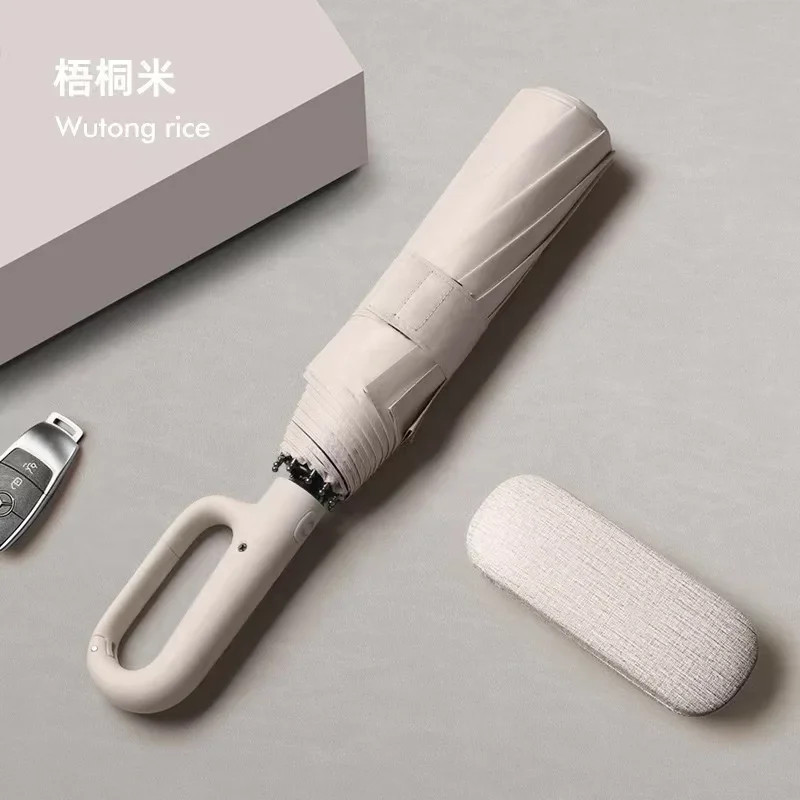 Ring Buckle Design Fully Automatic Umbrella for Men Folding Extra Large Strong S