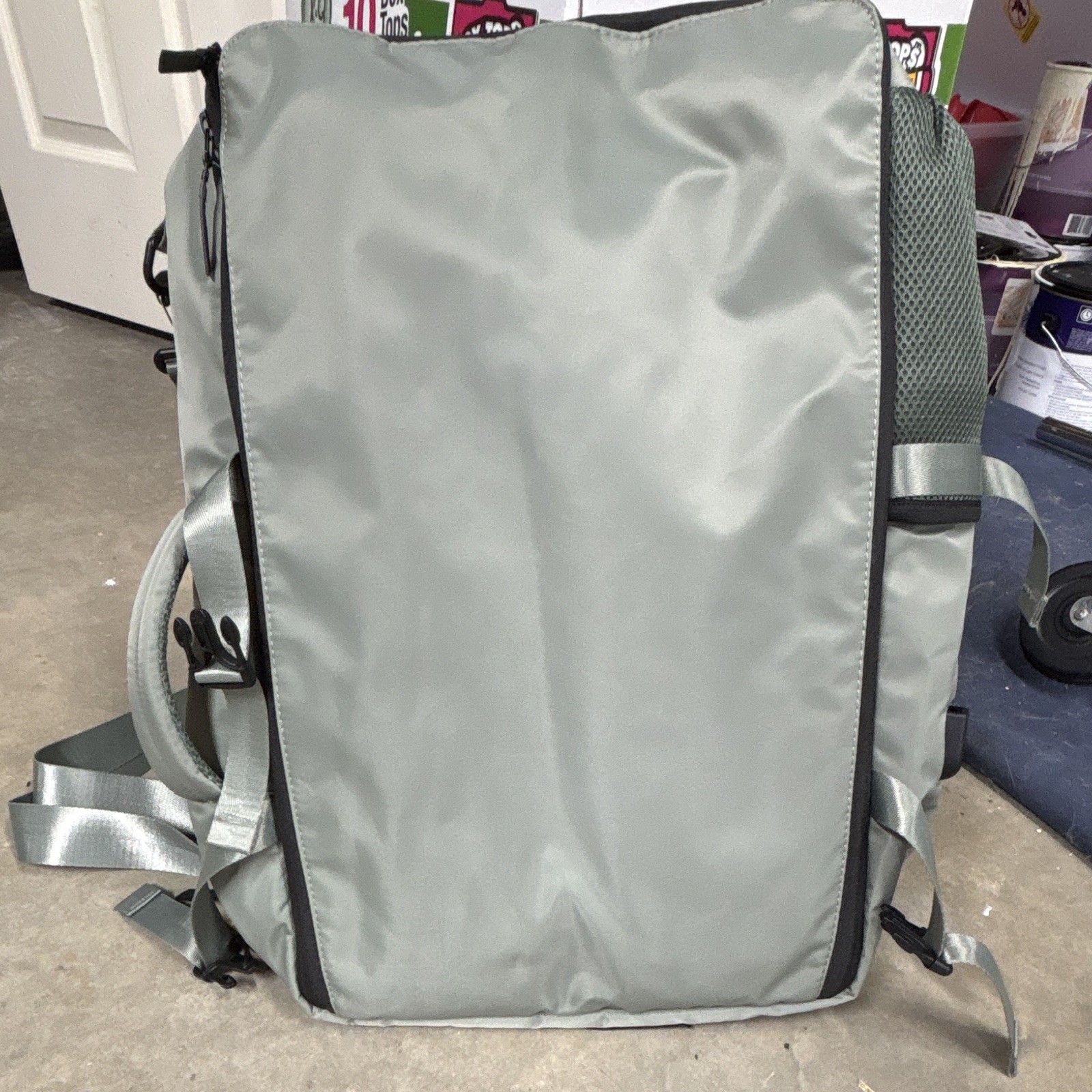 Gray Unisex Adult Backpack Multi-Compartment Zip Pockets, Padded Straps
