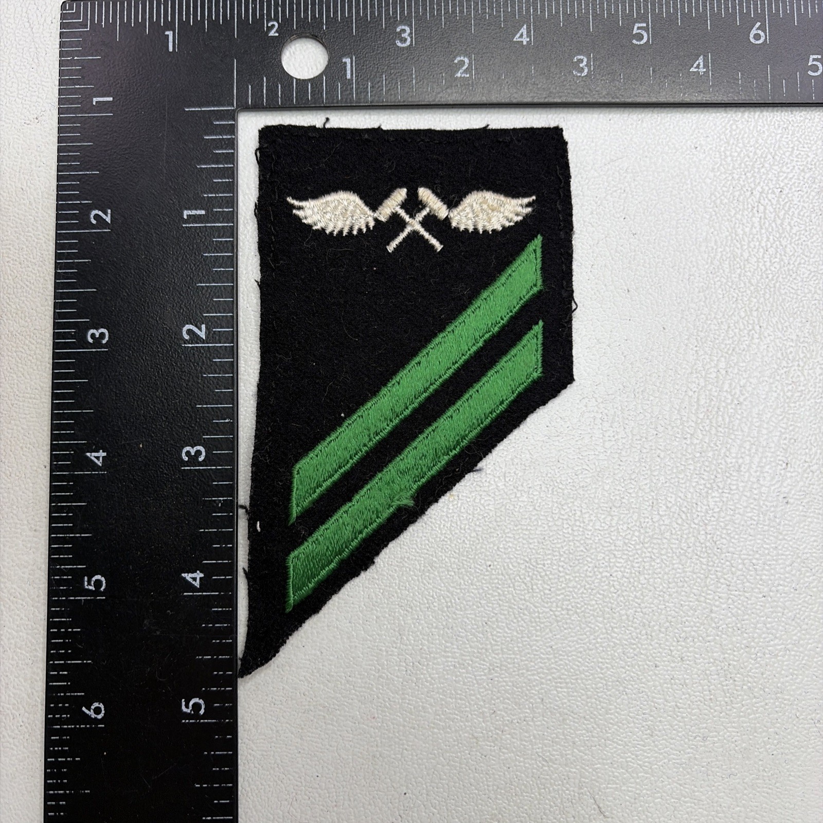 Vtg US Navy 2 STRIPE AVIATION STRUCTURAL MECHANIC Combo Rate Badge Patch 00!D