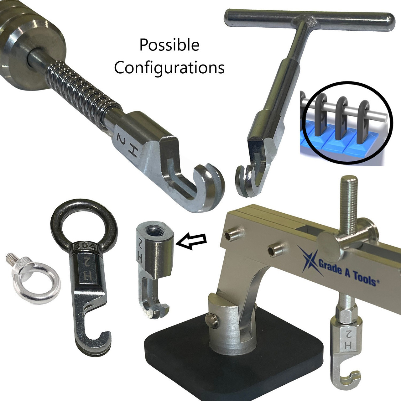 Dent Pulling Claw (2) Hook - Wiggle Wire, Weld Ring Tabs & PDR