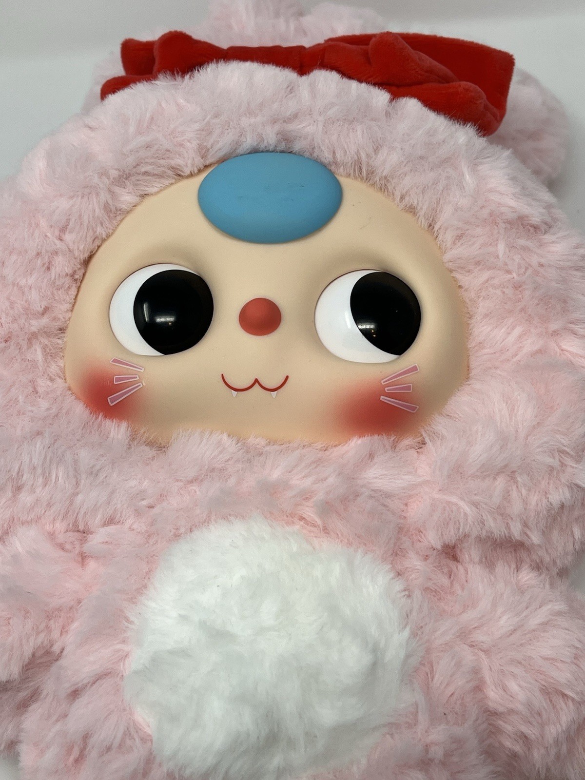 BB3 Baby Three 400% Big Baby Plush Doll Pink Bunny Red Bow Boba Eyes Rare No Box
