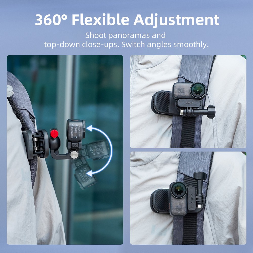 Magnetic Quick Release Backpack Clip for DJI Insta360 Action Camera Bracket Base