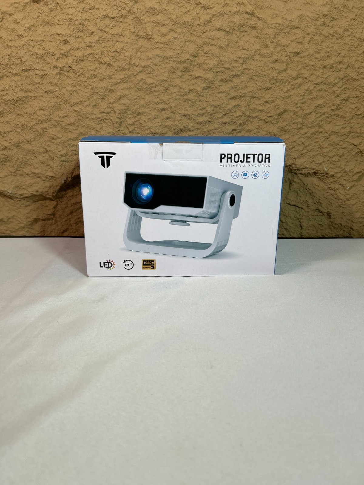 Wielio LED Source Smart Multimedia Projector Model GC06C - White