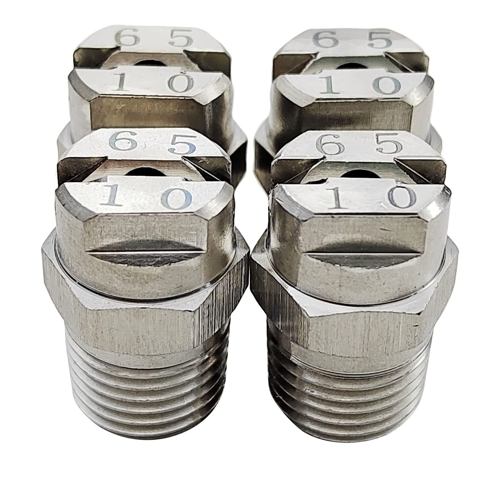 Stainless Steel 1/4BSPT High Pressure Spray Fan Washer Nozzle Tip 65 Degree O...
