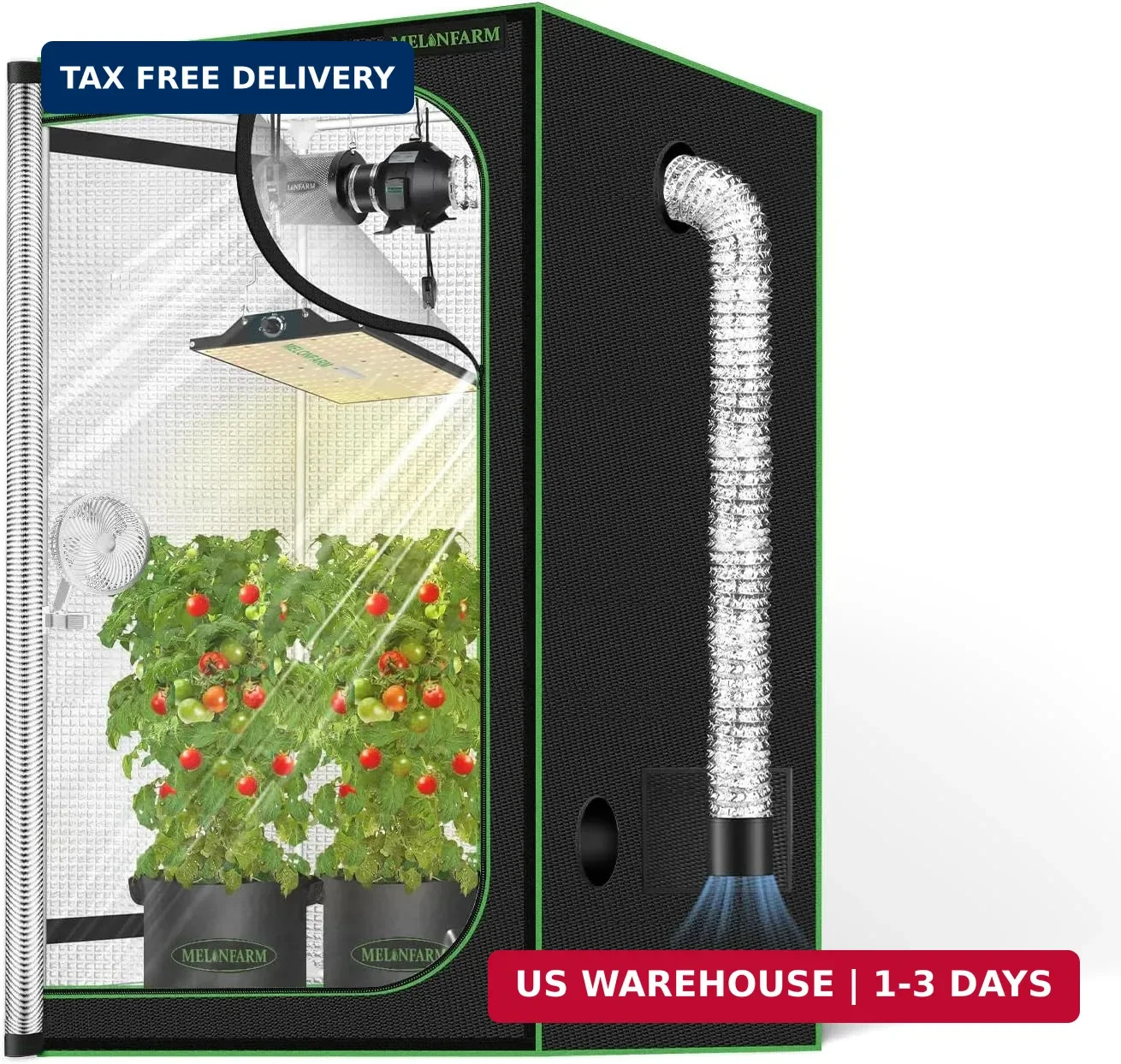 2x2 Grow Tent, 24"x24"x32" Double Transparent Viewing Door Indoor Grow Tent, Gro